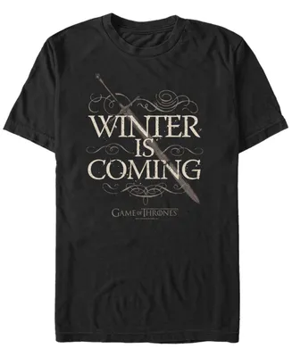 Men's Game of Thrones Silent Snow Short Sleeve T-shirt