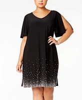 Msk Plus Beaded Shift Dress