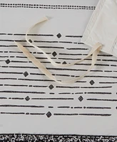 Ink+Ivy Nea Boho Stripe Cotton 3-Pc. Duvet Cover Set