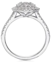 Diamond Multi-Layer Halo Engagement Ring (1 ct. t.w.) in 14k White Gold