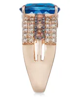 Le Vian Multi-Gemstone (4-1/4 ct. t.w.) & Diamond (5/8 ct. t.w.) Ring in 14k Rose Gold