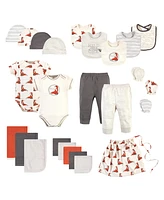 Touched by Nature Baby Boys Organic Cotton Layette Set and Giftset, Boho Fox, 0-6 Months