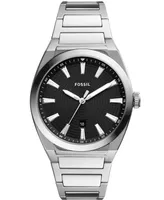 Fossil Men's Everett Silver-Tone Stainless Steel Bracelet Watch 42mm