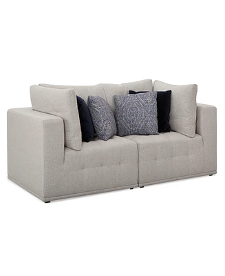 Closeout! Modern 2-Pc. Fabric Modular Loveseat