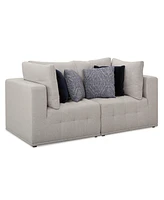 Closeout! Modern 2-Pc. Fabric Modular Loveseat