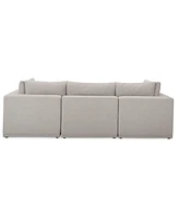 Closeout! Modern 3-Pc. Fabric Modular Sofa