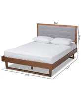 Viviana Modern and Contemporary Fabric Upholstered Queen Size Platform Bed