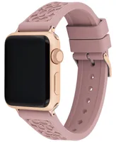 Coach Pink Rubber Apple Watch Strap 38/40/41mm