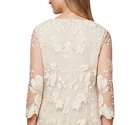 Alex Evenings Embroidered Jacket Dress