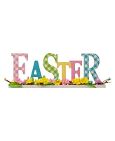 Glitzhome 16''L Wooden "Easter" Table Decor
