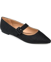 Journee Collection Women's Karissa Buckle Flats