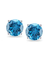 Blue Diamond Stud Earrings (1 ct. t.w.) in 14K White Gold