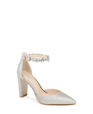 Jewel Badgley Mischka Women's Ollie Block Heel Evening Pumps - Light Gold