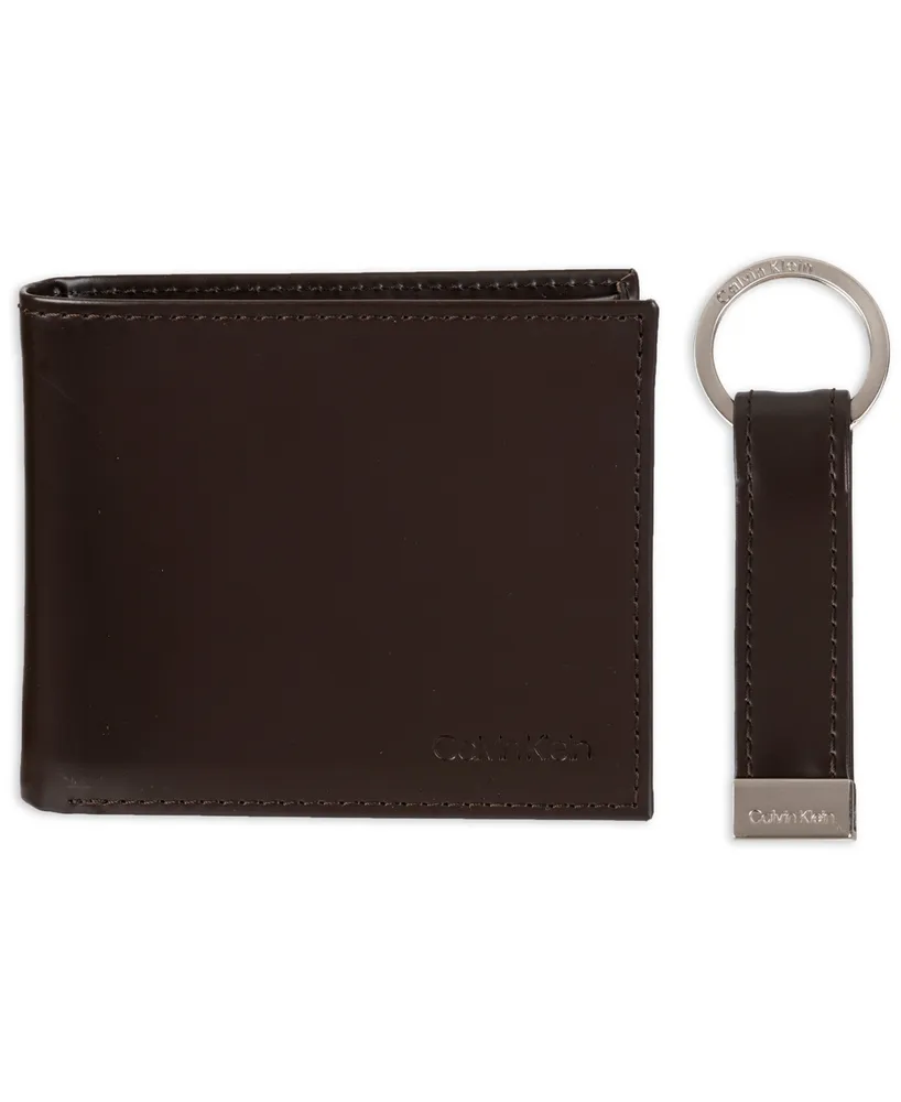 Calvin Klein Men's Rfid Passcase Wallet & Key Fob Set