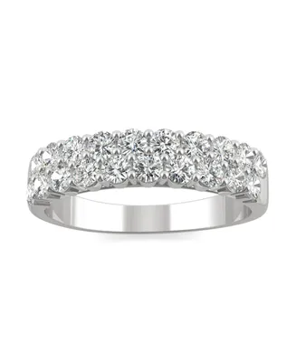 Moissanite Two Row Band 1 ct. t.w. Diamond Equivalent in 14k White Gold