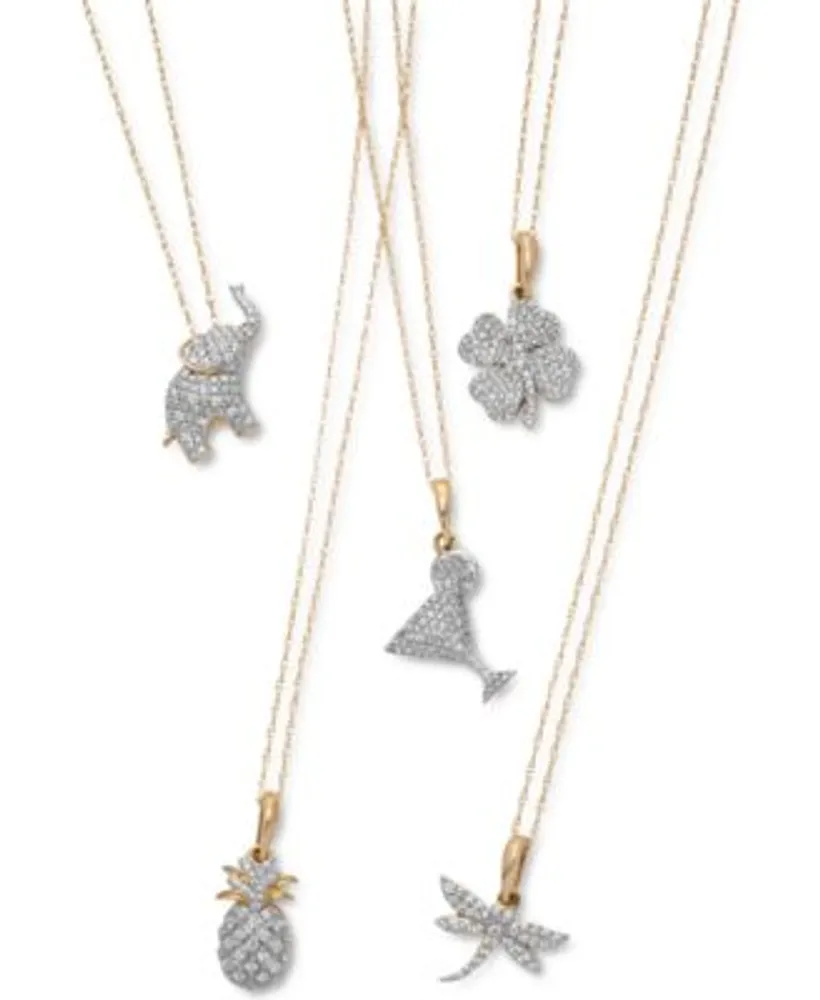 Wrapped Whimsical Diamond Pendant Collection In 10k Gold Created For Macys