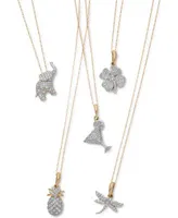 Wrapped Whimsical Diamond Pendant Collection In 10k Gold Created For Macys