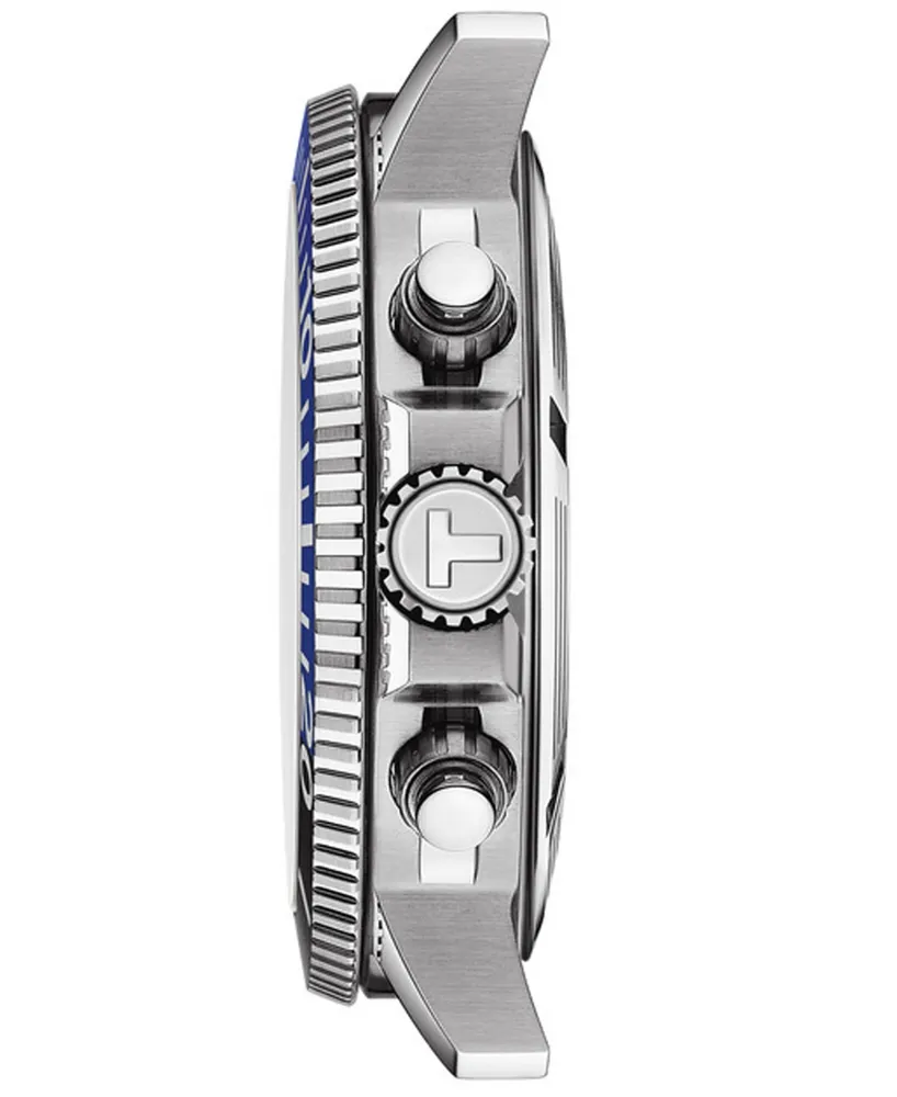 Tissot Men's Swiss Chronograph Seastar 1000 Black Rubber Strap Watch 46mm
