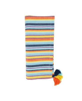 Saro Lifestyle Fiesta Table Napkins with Stripe Design, Set of 4, 20" x 20"