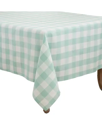 Saro Lifestyle Buffalo Plaid Design Cotton Blend Tablecloth, 70" x