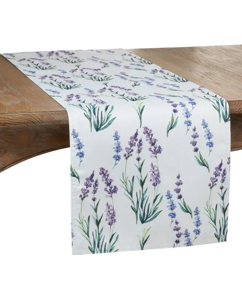 Saro Lifestyle Lavender Table Runner, 108" x 16"