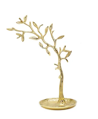 Classic Touch 11.5"L Gold Branch Ring Catch Holder