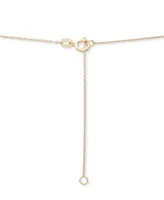 Wrapped Diamond Smiley Face 18" Pendant Necklace (1/10 ct. t.w.) in 10k Gold, Created for Macy's