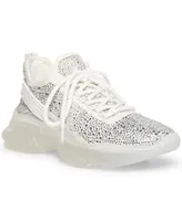 Steve Madden Women's Maxima Rhinestone-Trim Trainer Sneakers