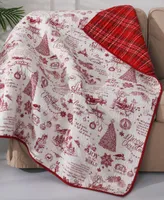 Levtex Yuletide Toile Reversible Quilted Throw, 50" x 60"