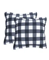 Levtex Fiori Gingham 2-Pc. Sham Set, European