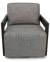 Closeout! Saulie 30" Fabric Swivel Chair, Created for Macy's