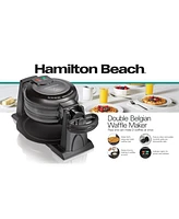 Hamilton Beach Nonstick Rotating Double Belgian Waffle Maker