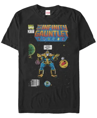 Fifth Sun Men's Thanos Comic Cover Short Sleeve Crew T-shirt
