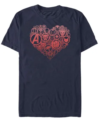 Fifth Sun Men's Heart Icons Short Sleeve Crew T-shirt