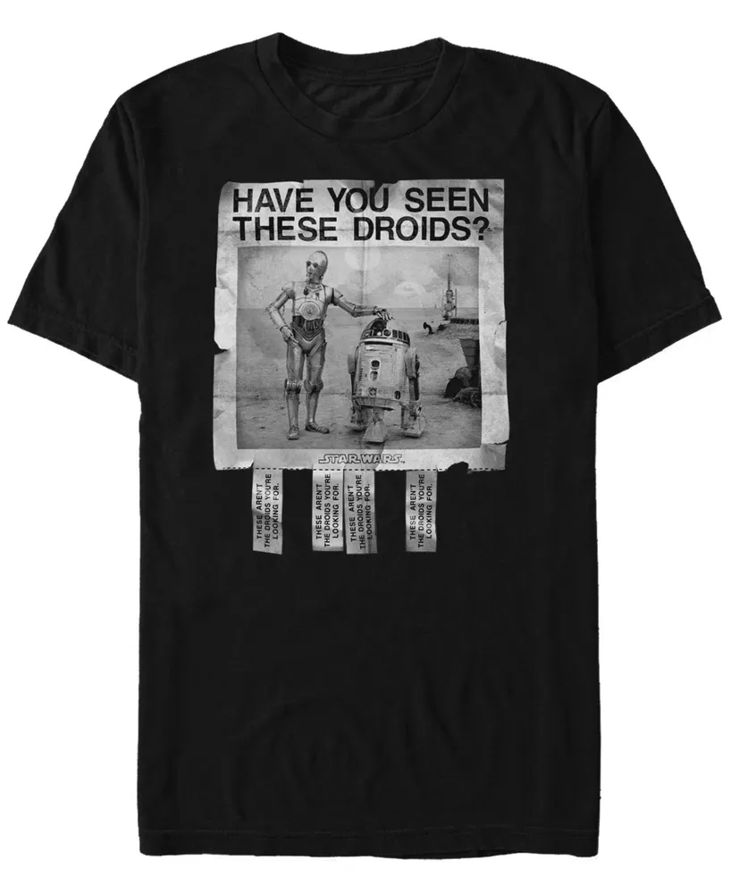 Fifth Sun Men's Missing Droids Short Sleeve Crew T-shirt