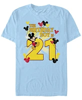 Fifth Sun Men's Mickey Birthday 21 Short Sleeve Crew T-shirt