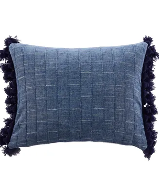Levtex Bennett Chambray TasselDecorative Pillow, 14" x 18"