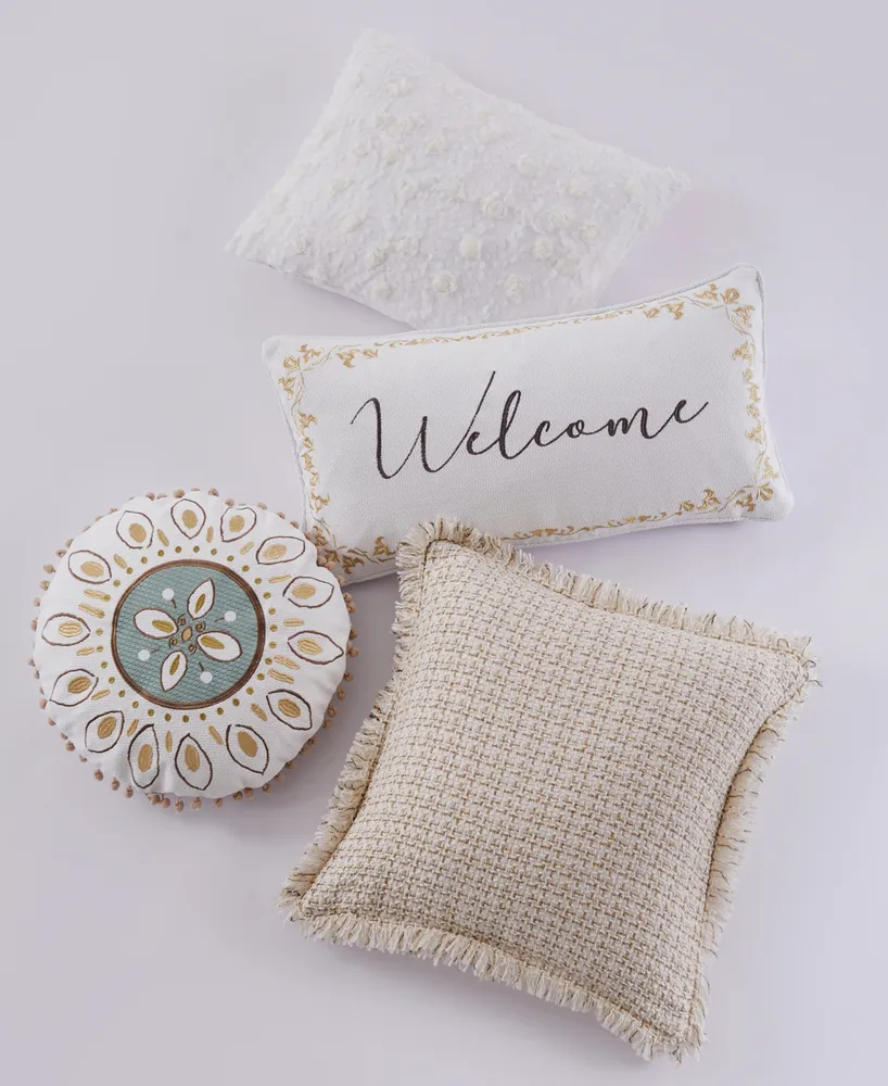 Levtex Cosima Welcome Decorative Pillow, 12" x 24"