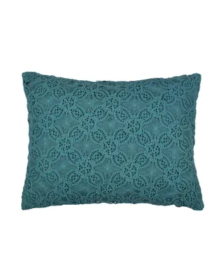 Levtex Nanette Lace Overlay Decorative Pillow, 14" x 18"