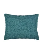 Levtex Nanette Lace Overlay Decorative Pillow, 14" x 18"