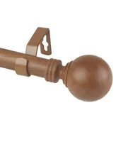 Globe 1" Faux Wood Curtain Rod 48-84