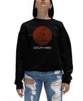 Women's Word Art Occupy Mars Crewneck Sweatshirt
