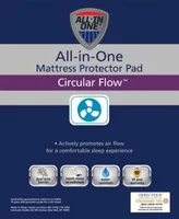 All In One Circular Flow Breathable Cooling Fitted Mattress Pads