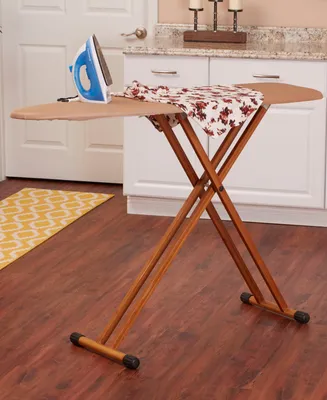 Household Essentials Ironing Board with Bamboo Legs