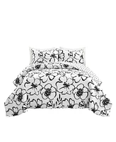 Lush Decor Scandinavian Floral 3 Piece Quilt Set