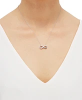 241 Wear It Both Ways Diamond Infinity Pendant Necklace (1/8 ct. t.w.) in 14k White Gold