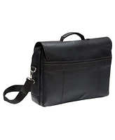 Men's Double Compartment Briefcase with Rfid Secure Pocket for 15.6" Laptop and Tablet