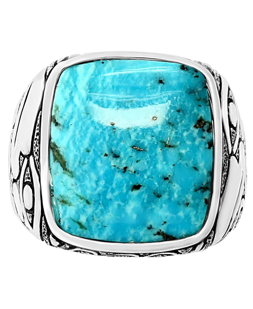Effy Men's Turquoise Eagle Ring in Sterling Silver