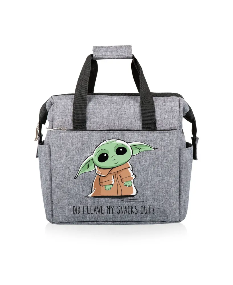 Mandalorian the Child on the Go Snacks Out Gray Lunch Cooler Bag