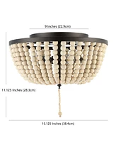 Allison Wood Led Flush Mount